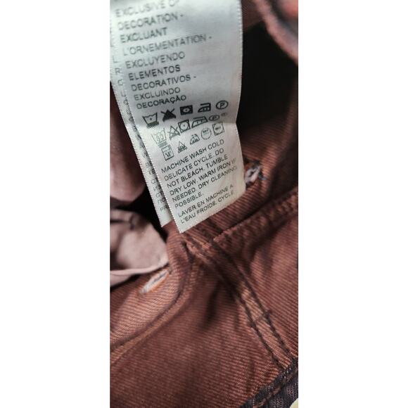 Levi's Ribcage Wide Leg Women's Super High Rise Jeans, Size 24x32 In Cherry Red - Picture 15 of 16